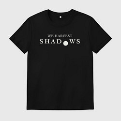 Футболка хлопковая мужская We harvest shadows logo, цвет: черный