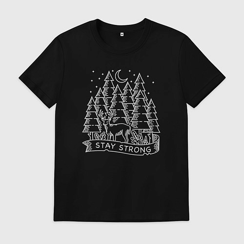 Мужская футболка Будь сильным / Черный – фото 1