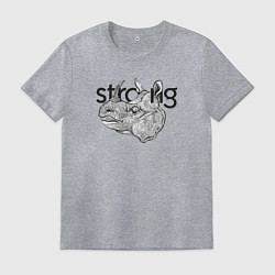 Футболка хлопковая мужская Носорог, цвет: меланж