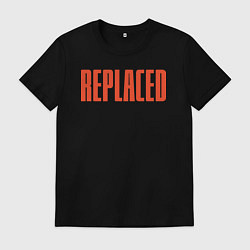 Футболка хлопковая мужская Replaced logo, цвет: черный