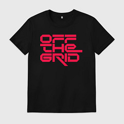 Футболка хлопковая мужская Off the grid logo, цвет: черный