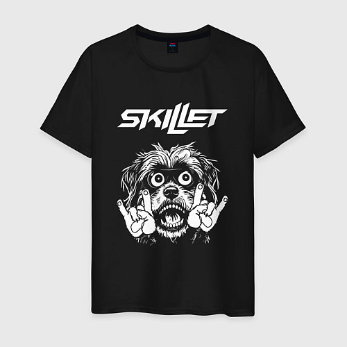 Мужская футболка Skillet rock dog / Черный – фото 1