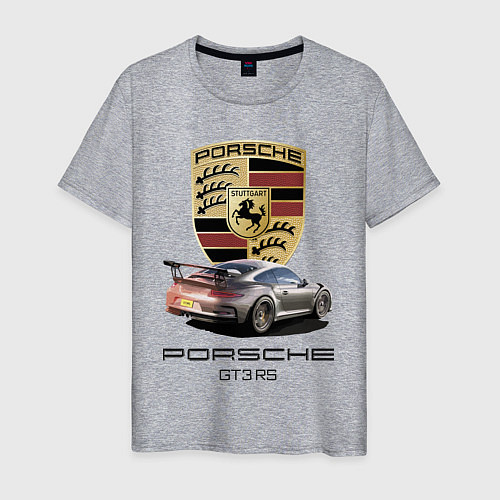 Мужская футболка Porsche GT 3 RS motorsport / Меланж – фото 1