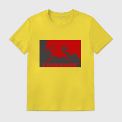 Футболка хлопковая мужская Comrade, цвет: желтый