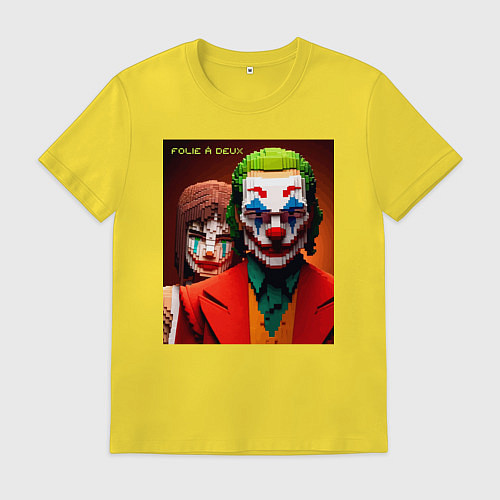 Мужская футболка Joker and Minecraft - collaboration / Желтый – фото 1