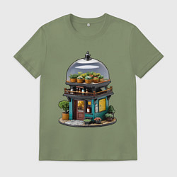 Футболка хлопковая мужская Игрушечная аптека, цвет: авокадо