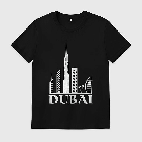 Мужская футболка City - Dubai / Черный – фото 1