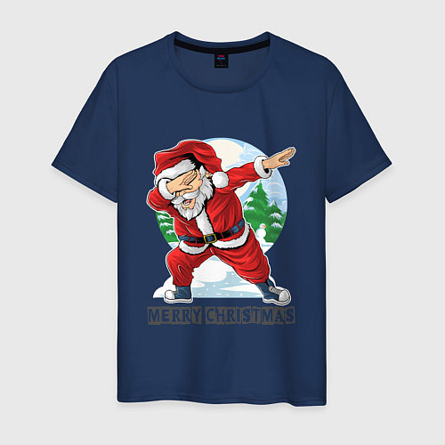Мужская футболка Dab Santa / Тёмно-синий – фото 1