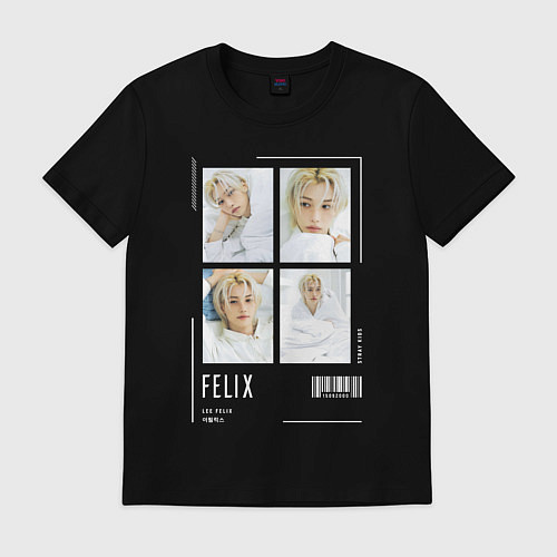 Мужская футболка Felix stray kids cute / Черный – фото 1