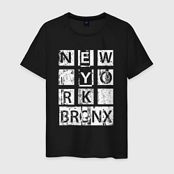 Футболка хлопковая мужская New York Bronx, цвет: черный