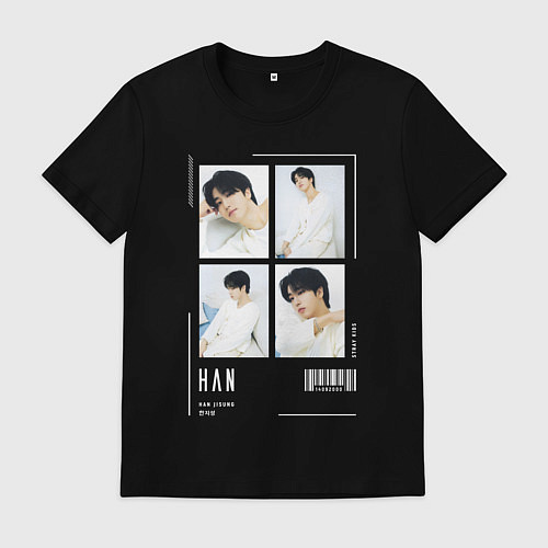 Мужская футболка Han stray kids cute / Черный – фото 1