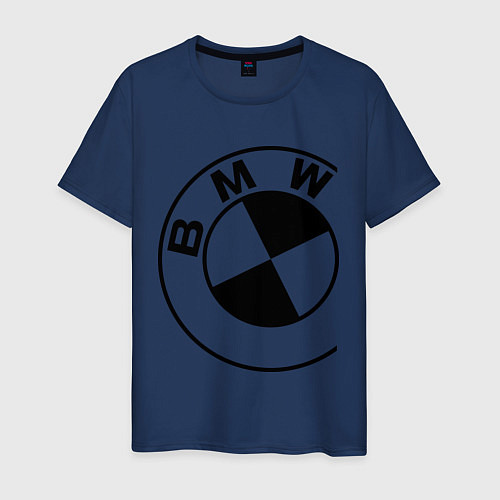 Мужская футболка БМВ значок / Тёмно-синий – фото 1