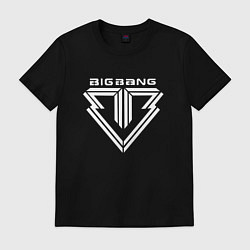 Футболка хлопковая мужская Big bang logo, цвет: черный