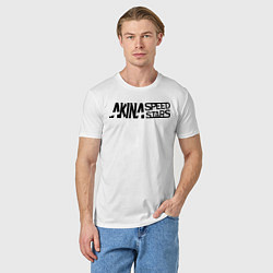Футболка хлопковая мужская Akina speed star, цвет: белый — фото 2