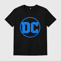 Футболка хлопковая мужская DC comics logo, цвет: черный