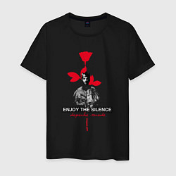 Футболка хлопковая мужская Depeche Mode - Enjoy the silence dave, цвет: черный