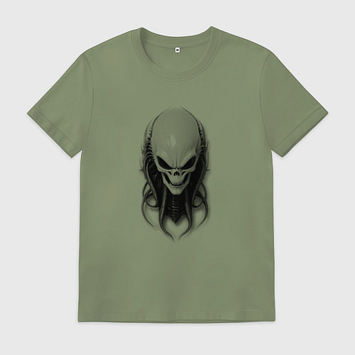 Мужская футболка Зловещий череп с щупальцами / Авокадо – фото 1