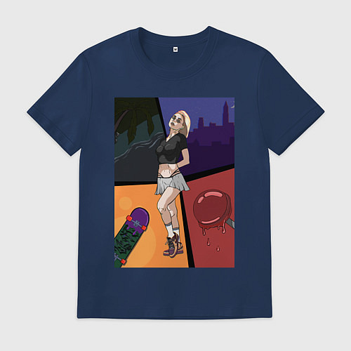 Мужская футболка Breaking / Тёмно-синий – фото 1