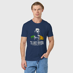 Футболка хлопковая мужская Conor take over, цвет: тёмно-синий — фото 2