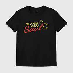 Футболка хлопковая мужская Better call Saul logo, цвет: черный