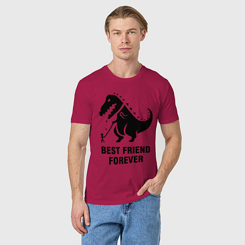Мужская футболка Godzilla best friend / Маджента – фото 3