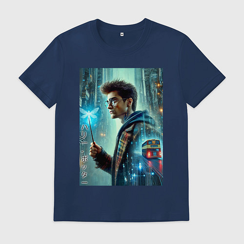 Мужская футболка Harry Potter - urban style / Тёмно-синий – фото 1