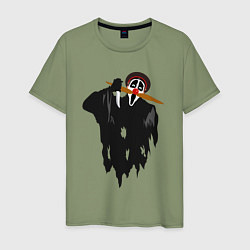 Футболка хлопковая мужская Крик-мужик из Деревня дураков мем, цвет: авокадо