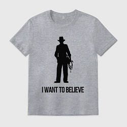 Футболка хлопковая мужская Индиана джонс, цвет: меланж