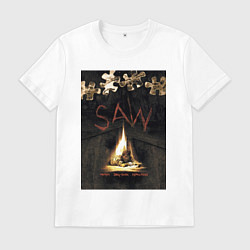 Футболка хлопковая мужская Пила доктор Гордон, цвет: белый