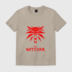 Футболка хлопковая мужская The witcher games, цвет: миндальный