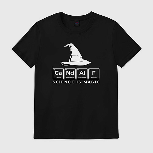 Мужская футболка Gendalf science is magic / Черный – фото 1