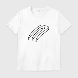 Футболка хлопковая мужская Магическая вилка, цвет: белый