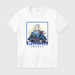 Футболка хлопковая мужская Нёвиллет, цвет: белый