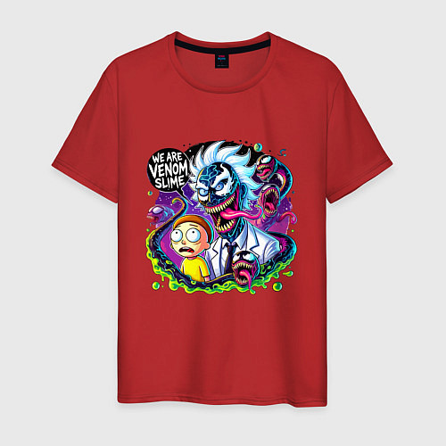 Мужская футболка Rick and Morty - we are Venom slime / Красный – фото 1