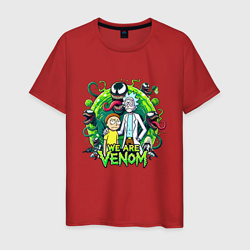 Мужская футболка Rick and Morty - we are Venom portal / Красный – фото 1