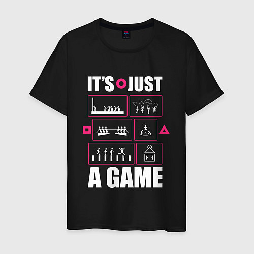 Мужская футболка Игра в кальмара / Черный – фото 1