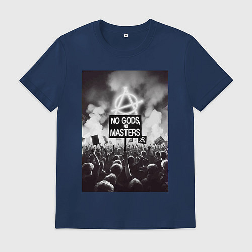 Мужская футболка Anarchy - motto / Тёмно-синий – фото 1