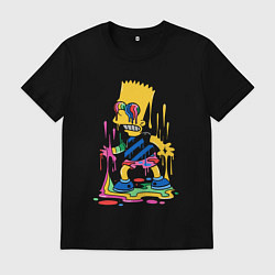 Футболка хлопковая мужская Color Bart, цвет: черный