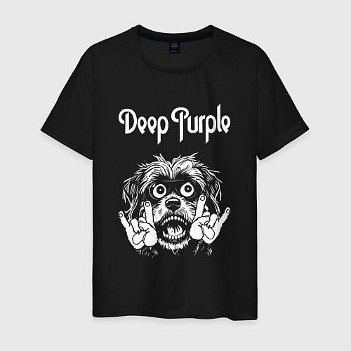 Мужская футболка Deep Purple rock dog / Черный – фото 1