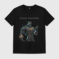Футболка хлопковая мужская Black Panther marvel rivals, цвет: черный