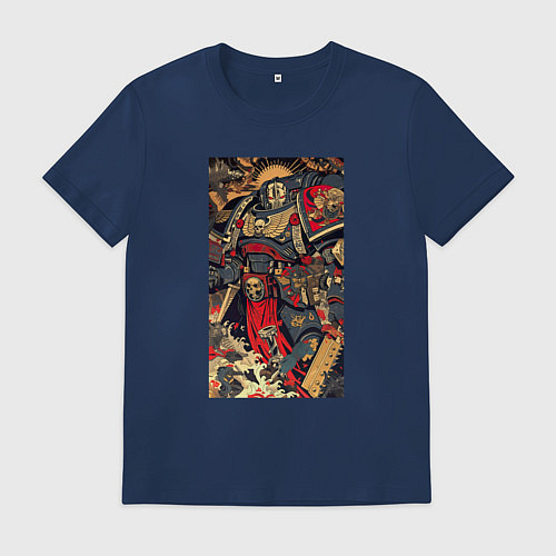 Мужская футболка Вархаммер 40000 арт / Тёмно-синий – фото 1