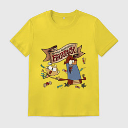 Футболка хлопковая мужская Flapjack - candies, цвет: желтый