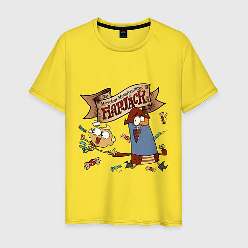 Мужская футболка Flapjack - candies / Желтый – фото 1