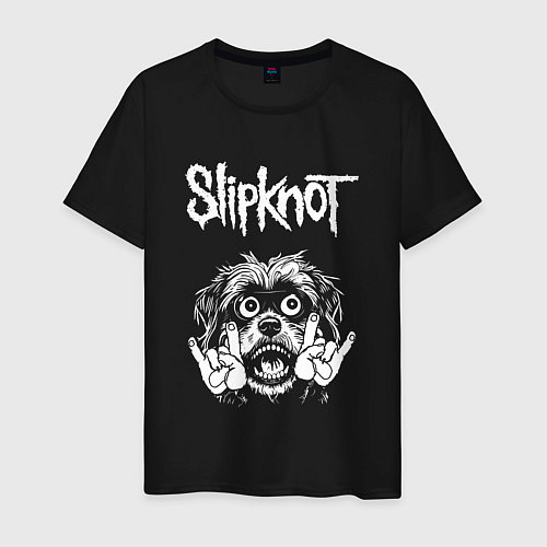 Мужская футболка Slipknot rock dog / Черный – фото 1