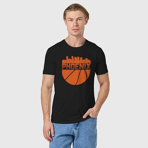Мужская футболка Phoenix basketball / Черный – фото 3