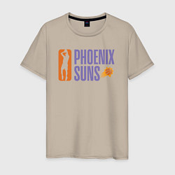 Футболка хлопковая мужская Phoenix Suns play, цвет: миндальный