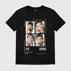 Футболка хлопковая мужская Namjoon bts 4cut, цвет: черный
