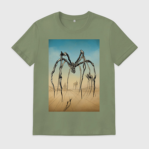 Мужская футболка Паук Дали и Буржуа цвет / Авокадо – фото 1