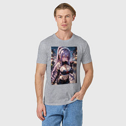 Футболка хлопковая мужская Горничная-куноити, цвет: меланж — фото 2
