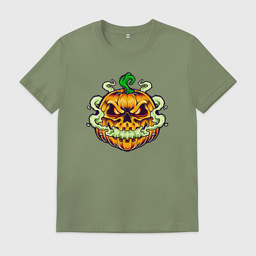 Мужская футболка Evil pumpkin / Авокадо – фото 1